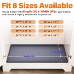FLATO Waterproof Under Sink Mat 34" x 22" Shelf Liner for Kitchen and Bathroom, Cabinet Protector, Organizers and Storage, Flexible Silicone Drip Tray