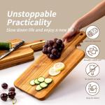 10 Packs Acacia Wood Cutting Board with Handles,15.8x7.7 Inch Wooden Kitchen Cutting Board Bulk, Serving Board and Charcuterie Boards for Vegetables Meat Pizza Cheese Fruit Bread