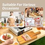10 Packs Acacia Wood Cutting Board with Handles,15.8x7.7 Inch Wooden Kitchen Cutting Board Bulk, Serving Board and Charcuterie Boards for Vegetables Meat Pizza Cheese Fruit Bread