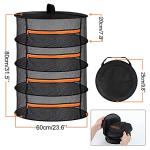 Desy & Feeci Herb Drying Rack-2ft Diameter 4 Layer Folding Mesh Hanging Basket Dryer Net with Zippers for Seeds Flowers Buds Plants Garden Outdoor Bumper Harvest(D24xH31 inch)