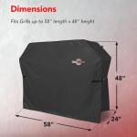 GrillTough Heavy Duty BBQ Grill Cover for Outdoor Grill, 58 Inch – Waterproof, Weather Resistant, UV & Fade Resistant with Adjustable Straps – Gas Grill Cover for Weber, Charbroil, etc. Charcoal