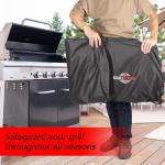 GrillTough Heavy Duty BBQ Grill Cover for Outdoor Grill, 58 Inch – Waterproof, Weather Resistant, UV & Fade Resistant with Adjustable Straps – Gas Grill Cover for Weber, Charbroil, etc. Charcoal