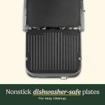 Cuisinart Electric Griddler FIVE Countertop Grill, Enjoy 5-in-1 Functions Including Panini Press, LCD Display, Wide Temperature Range, and Sear Function, Nonstick Plates, GR-5NAS, Stainless Steel