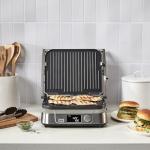 Cuisinart Electric Griddler FIVE Countertop Grill, Enjoy 5-in-1 Functions Including Panini Press, LCD Display, Wide Temperature Range, and Sear Function, Nonstick Plates, GR-5NAS, Stainless Steel