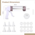 Churro Maker Machine Set, Cookie Maker with 6 Interchangeable Nozzles & 13 Cookie Discs, Homemade Churros Making Kit, Easy Cleaning for Cookies and Cream Decorating