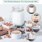 Bellamei Nut Milk Bag Reusable 3 Pack Food Strainer Nut Bags for Straining Almond/Soy Milk Greek Yogurt Professional for Cold Brew Coffee Tea Beer Celery Juice Fine Nylon Mesh(8"x12"/10"x12"/13"x13")