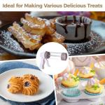 Churro Maker Machine Set, Cookie Maker with 6 Interchangeable Nozzles & 13 Cookie Discs, Homemade Churros Making Kit, Easy Cleaning for Cookies and Cream Decorating