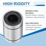 uxcell 6Pcs LM10UU Linear Bearing 10mm Bore 19mm OD 29mm Length Linear Ball Bearings Double Side Rubber Sealed Bearing Steel for CNC Machine 3D Printer Food Packaging Machine