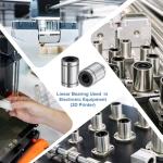 uxcell 6Pcs LM10UU Linear Bearing 10mm Bore 19mm OD 29mm Length Linear Ball Bearings Double Side Rubber Sealed Bearing Steel for CNC Machine 3D Printer Food Packaging Machine