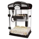 West Bend Stir Crazy Movie Theater Popcorn Popper, Gourmet Popcorn Maker Machine with Nonstick Popcorn Kettle, Measuring Tool and Popcorn Scoop for Popcorn Machine, 4 Qt., Black
