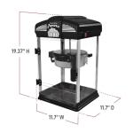 West Bend Stir Crazy Movie Theater Popcorn Popper, Gourmet Popcorn Maker Machine with Nonstick Popcorn Kettle, Measuring Tool and Popcorn Scoop for Popcorn Machine, 4 Qt., Black