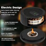 Electric Whiskey Smoker Kit - Rechargeable with Built-in Lighter, No Butane Required , Includes Rechargeable Cocktail Smoker Kit with 6 Wood Chips , Whiskey Christmas Gift for Husbands​, Men, Fathers