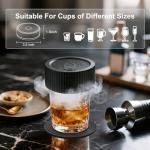 Electric Whiskey Smoker Kit - Rechargeable with Built-in Lighter, No Butane Required , Includes Rechargeable Cocktail Smoker Kit with 6 Wood Chips , Whiskey Christmas Gift for Husbands​, Men, Fathers