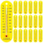 Kanayu 24 Pcs Classroom Thermometer Dual Scale Boiling Point Student Science Thermometer for Indoor Labs Rooms Use Classroom Teaching Tools School Supplies, Yellow