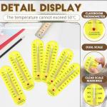 Kanayu 24 Pcs Classroom Thermometer Dual Scale Boiling Point Student Science Thermometer for Indoor Labs Rooms Use Classroom Teaching Tools School Supplies, Yellow