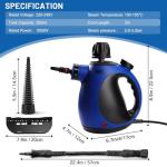 Klona Steam Cleaner, Multi-Purpose Handheld with 10 Accessories for Removing Steam Cleaner for All Dirt, Upholstery Furniture, Sofa, Tiles, Floor,Car, Window,Upholstery, Bathroom