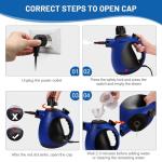 Klona Steam Cleaner, Multi-Purpose Handheld with 10 Accessories for Removing Steam Cleaner for All Dirt, Upholstery Furniture, Sofa, Tiles, Floor,Car, Window,Upholstery, Bathroom