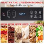 Fendia Food Dehydrator for Jerky, 7 Stainless Steel Large Trays, 600W Fruit Dehydrator, 24H Timer and 194°F Temperature Control, Overheat Protection, Food Dryer for Jerky, Herbs, Fruit, Dog Treats