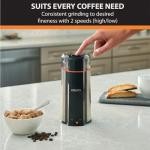 KRUPS: 3oz Coffee Grinder, Ultimate Silent Vortex Plastic and Stainless Steel Grinder with Removable Bowl Mess-Free, 8 Times Quieter, 2 Speeds 240 Watts,Dry Herbs,Dishwasher Safe,12 cups ground Silver