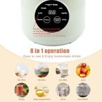 8-in-1 Automatic Soy Nut Milk Maker,40oz Soy Milk Maker for Homemade Almond,Oat,Soy Milk,Rice Paste,Complementary Food,Juice,Milk Maker Machine with Delay Start/Keep Warm/Self Clean/Boil Water