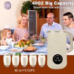 8-in-1 Automatic Soy Nut Milk Maker,40oz Soy Milk Maker for Homemade Almond,Oat,Soy Milk,Rice Paste,Complementary Food,Juice,Milk Maker Machine with Delay Start/Keep Warm/Self Clean/Boil Water