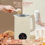 8-in-1 Automatic Soy Nut Milk Maker,40oz Soy Milk Maker for Homemade Almond,Oat,Soy Milk,Rice Paste,Complementary Food,Juice,Milk Maker Machine with Delay Start/Keep Warm/Self Clean/Boil Water