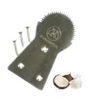 Dolphin Shop, Coconut Scraper Grater Stainless Steel Shredder Serrated Grinder Blade Meat Remover Tools 1 Pc with 3 Screw