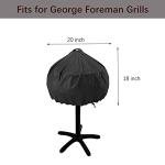 TwoPone Grill Cover for George Foreman and Cuisinart,Outdoor/Indoor Electric Grills Cover,Waterproof BBQ Round Grill Cover-20x18 Inch