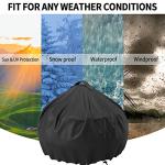 TwoPone Grill Cover for George Foreman and Cuisinart,Outdoor/Indoor Electric Grills Cover,Waterproof BBQ Round Grill Cover-20x18 Inch
