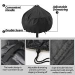 TwoPone Grill Cover for George Foreman and Cuisinart,Outdoor/Indoor Electric Grills Cover,Waterproof BBQ Round Grill Cover-20x18 Inch