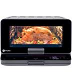 GE Profile Smart Oven with No Preheat, 11-in-1 Countertop Oven including Air Fry, Warm, Toast, Broil, Roast, Pastry, Reheat, and more, WiFi and Smart Connected, Black (Renewed)