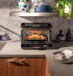 GE Profile Smart Oven with No Preheat, 11-in-1 Countertop Oven including Air Fry, Warm, Toast, Broil, Roast, Pastry, Reheat, and more, WiFi and Smart Connected, Black (Renewed)