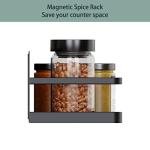Magnetic Spice Rack Organizer Single Tier Refrigerator Spice Storage Shelf, kitchen organization, Easy to Install the Side of Refrigerator Can Hold spices,Jar of Olive Oil, Pepper, Small Things