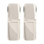 2 Pack Cabinet Locks Baby Proofing, QYESWHSR Fridge Locks for Kids with 3M Adhesive Pad, Child Proof Cabinet Locks French Door Refrigerator Freezer Lock RV Refrigerator, Oven Lock Easy Use (White)