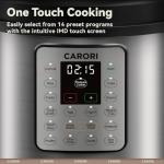 12-in-1 Electric Pressure Cooker 8 Quart, 1200W olla de presion Multi-Cooker with Non-Stick Ceramic Pot, Slow Rice Cooker, Saute, Steamer, Yogurt & Food Warmer, Delay Timer, Silver