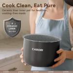 12-in-1 Electric Pressure Cooker 8 Quart, 1200W olla de presion Multi-Cooker with Non-Stick Ceramic Pot, Slow Rice Cooker, Saute, Steamer, Yogurt & Food Warmer, Delay Timer, Silver