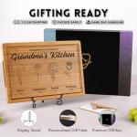 Personalized Cutting Board for Mom & Grandma, Custom Christmas Gift with Garden Flowers Design, Perfect Kitchen Gift for Mom, Grandma, or Grandmom, Ideal Birth Flower & Holiday Gift Idea