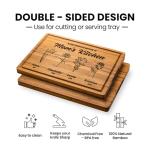 Personalized Cutting Board for Mom & Grandma, Custom Christmas Gift with Garden Flowers Design, Perfect Kitchen Gift for Mom, Grandma, or Grandmom, Ideal Birth Flower & Holiday Gift Idea