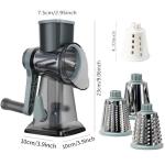 KalraMay Cheese Grater,Rotary Cheese Grater with Handle, Multifunctional Rotary Cheese Shredder Effortlessly Grates Cheese, Vegetables, and Fruits (Blue)