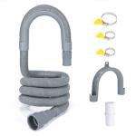 PinkCross Universal Washing Machine Drain Hose Extension, Flexible Washer & Dishwasher Hose, Portable Sink & Dehumidifier Pipe, Corrugated Plastic Hose with Clamp (3.2FT)