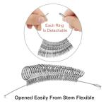 Ring Sizer Measuring Tool Kit, Ring Mandrel Measurer, 27 PCS Premium Steel Measuring Ring Tool, US Ring Size 0-13, 2 PCS Reusable Finger Size 1-17 USA Rings Size with Magnified Glass