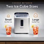 Igloo Automatic Ice Maker, Self-Cleaning, Countertop Size, 26 lbs in 24 Hours, 9 Large or Small Ice Cubes in 7 Minutes, LED Control Panel, Scoop Included, Great for Water Bottles, Stainless Steel