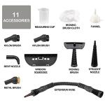 OUTGUAVA Handheld Steam Cleaner 11-Piece Accessory Set, Perfect for Stain Removal, Curtains, Car Seats, Floor, Window Cleaning, Grey
