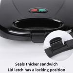 NPYELP Sandwich Maker 800W Sandwich Press with Non-stick Plates, Double-Sided Heating, Easy Clean and Store Perfect for Cooking French Toast, Omelet, Grilled Cheese, Panini