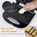 NPYELP Sandwich Maker 800W Sandwich Press with Non-stick Plates, Double-Sided Heating, Easy Clean and Store Perfect for Cooking French Toast, Omelet, Grilled Cheese, Panini