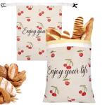 ChefLee Beeswax Bread Bags, 2-Pack Reusable Food Storage for Homemade Bread & Sourdough, Linen Waxed XL Bags Keeps Fresh Longer, Freezer Safe for Baking Loaf