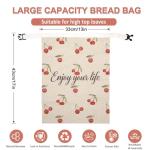 ChefLee Beeswax Bread Bags, 2-Pack Reusable Food Storage for Homemade Bread & Sourdough, Linen Waxed XL Bags Keeps Fresh Longer, Freezer Safe for Baking Loaf