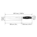HENCKELS Forged Premio Razor-Sharp 8-Inch Chef Knife, Black, German Engineered Informed by 100+ Years of Mastery