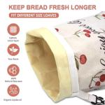 ChefLee Beeswax Bread Bags, 2-Pack Reusable Food Storage for Homemade Bread & Sourdough, Linen Waxed XL Bags Keeps Fresh Longer, Freezer Safe for Baking Loaf