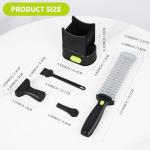 HALNKSZDDD Fresh Meat Slicer with Peeler and Rubber Gloves, Thickness Adjustable 2 or 4 mm for Chicken Breast Beef Pork, Stainless Steel Manual Meat Cutter can be Sliced, Striped, Diced